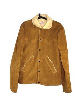 Vintage Joo Kay Men Medium - Large Western Cowboy Shearling Leather Jacket N1521